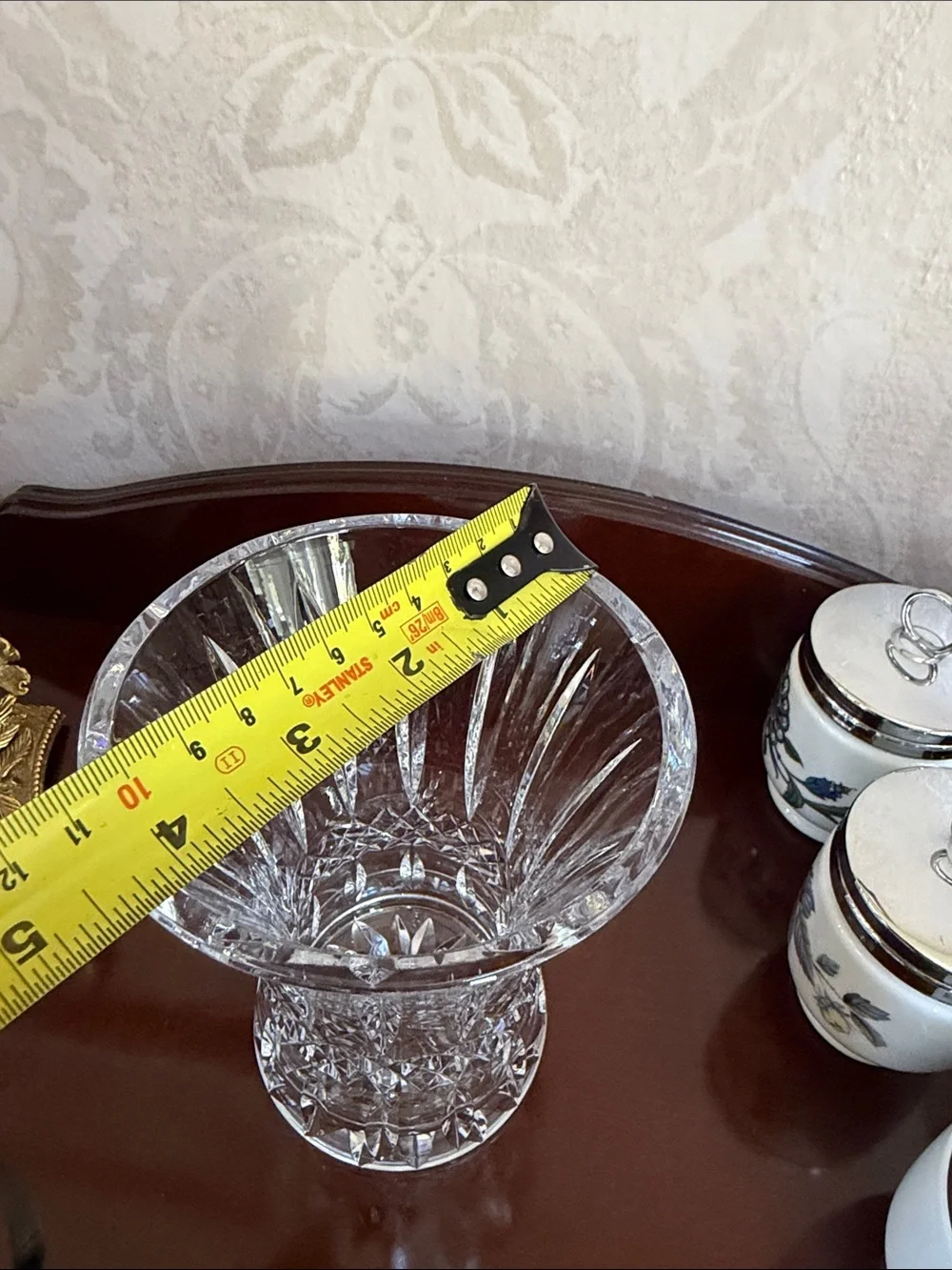 Vintage Waterford Crystal diamond cut Vase